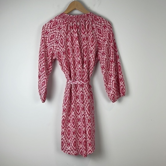 Anthropologie Maeve Silky 3/4 Sleeve Shift Dress Belted Waist size Medium - Picture 5 of 9